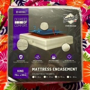 Brand New Degrees of Comfort King Size Mattress Protector 3M Scotchgard